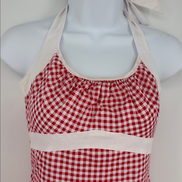 Pinup Couture Red Gingham Daisy Dress - Picture 5 of 7